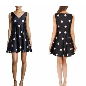 Kate Spade black dress with pale pink polka dots NWOT 2